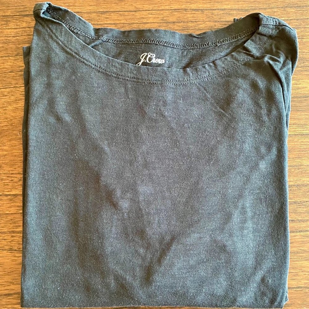 EUC J.Crew Slub cotton boatneck T-shirt AG785